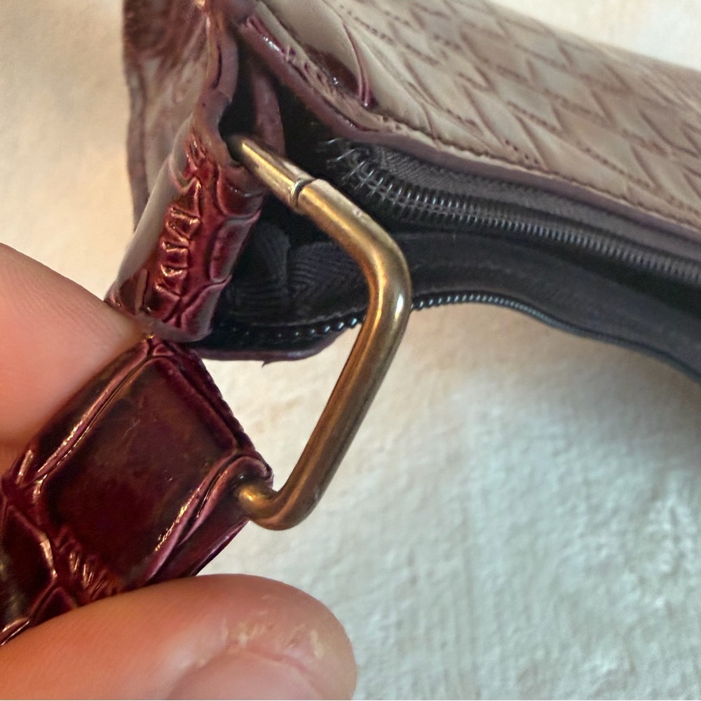 3 for 25! Y2K Elegant Burgundy‎ Crocodile print Shoulder Bag - Picture 5 of 8